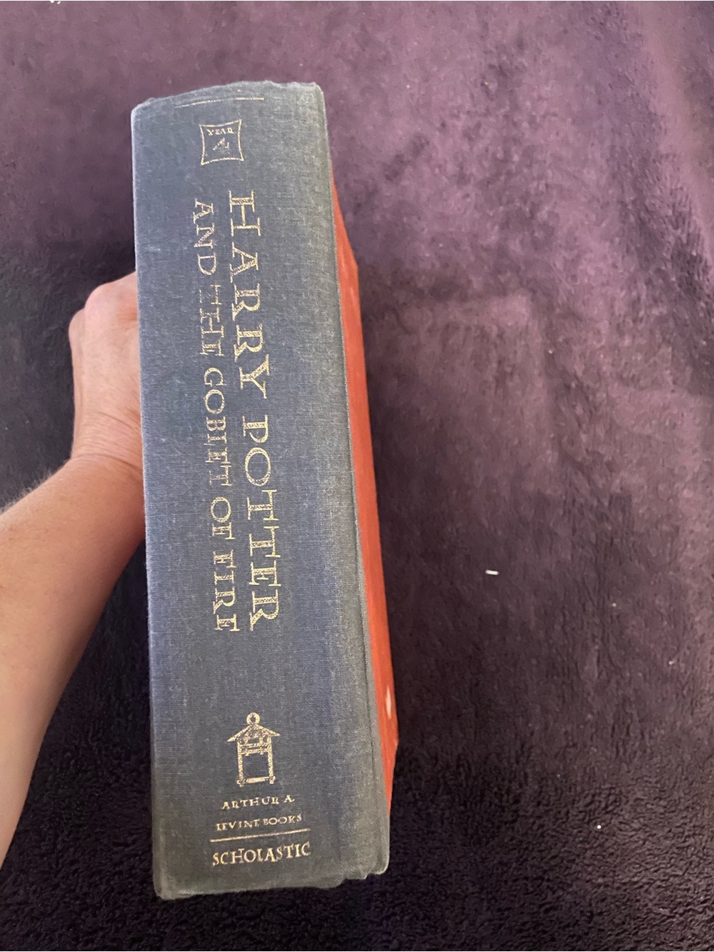 Scholastic Decorative Book — Navy Spine & Red Cover